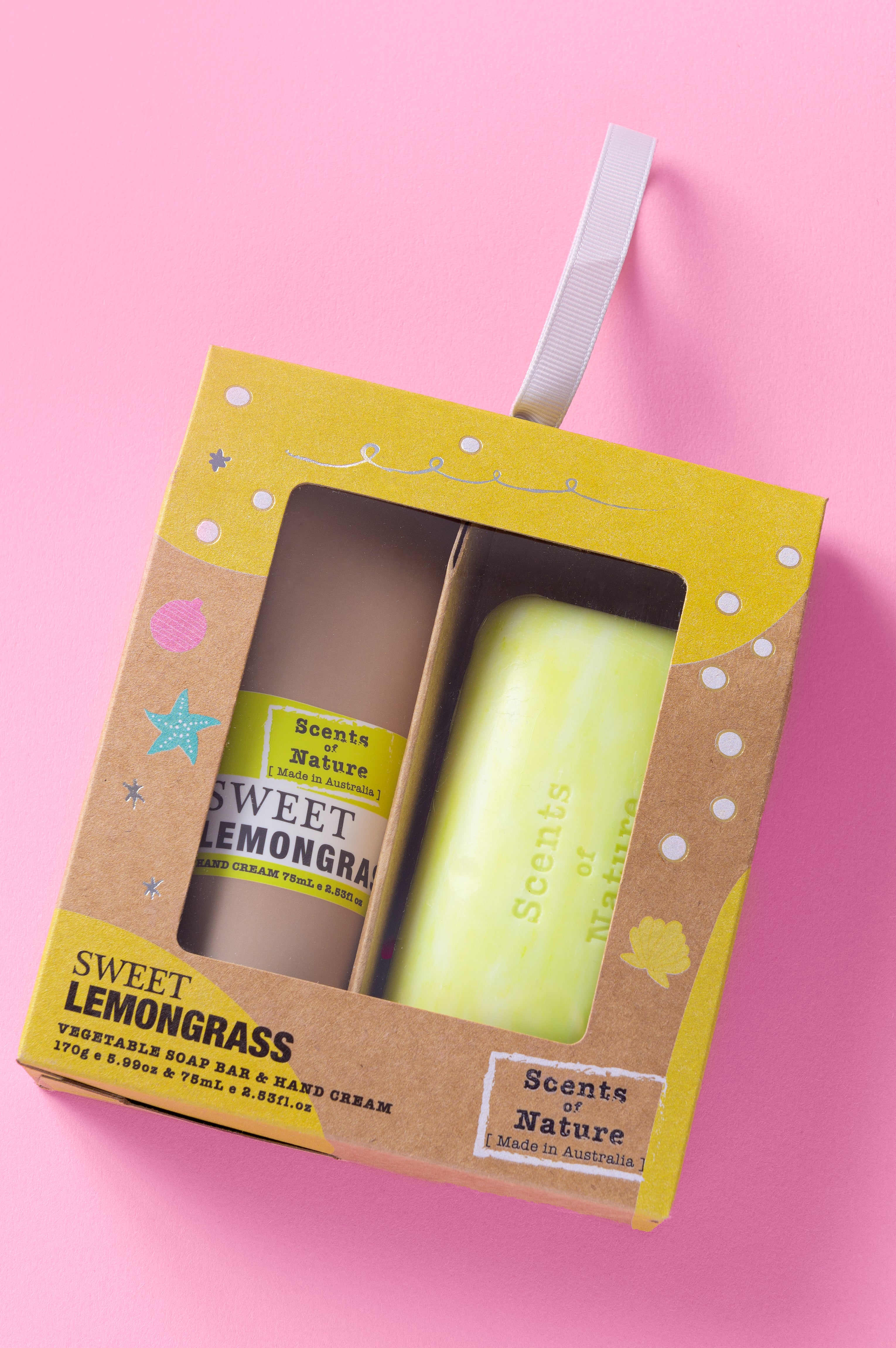 Limited Edition Vegetable Soap Bar 170g & Hand Cream 75mL Sweet Lemongrass Gift Set