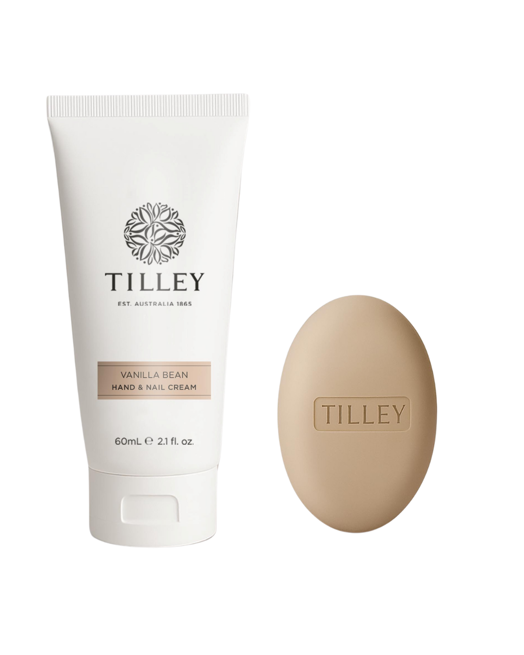 Vanilla Bean Hand Cream & Soap Duo- 60mL Hand Cream, 90g Soap Bar