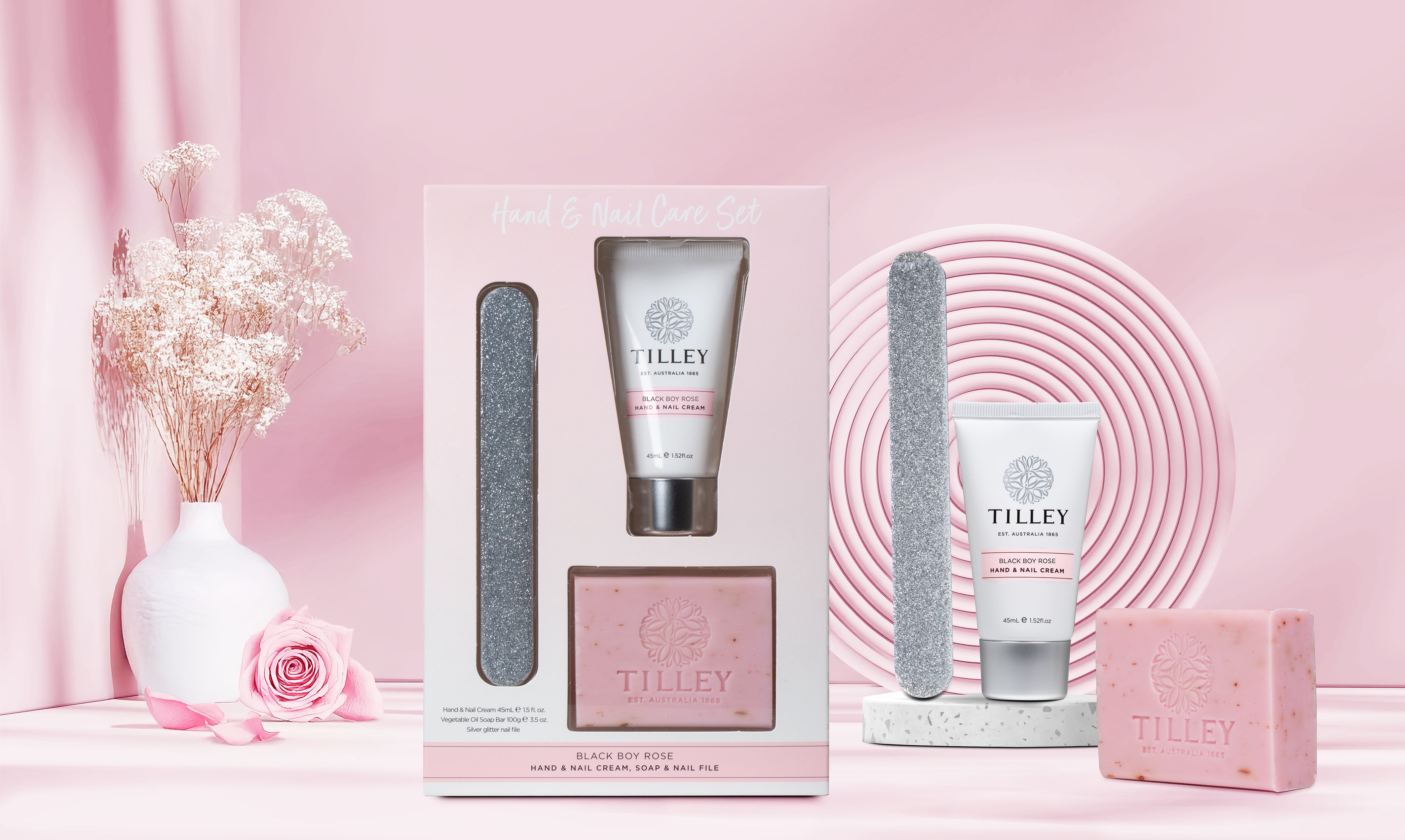 Black Boy Rose Hand & Nail Cream Set | Tilley Soap Australia