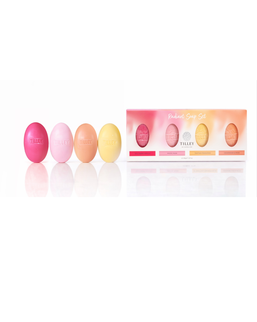 Radiant Oval Soaps Gift Pack 4x 90g