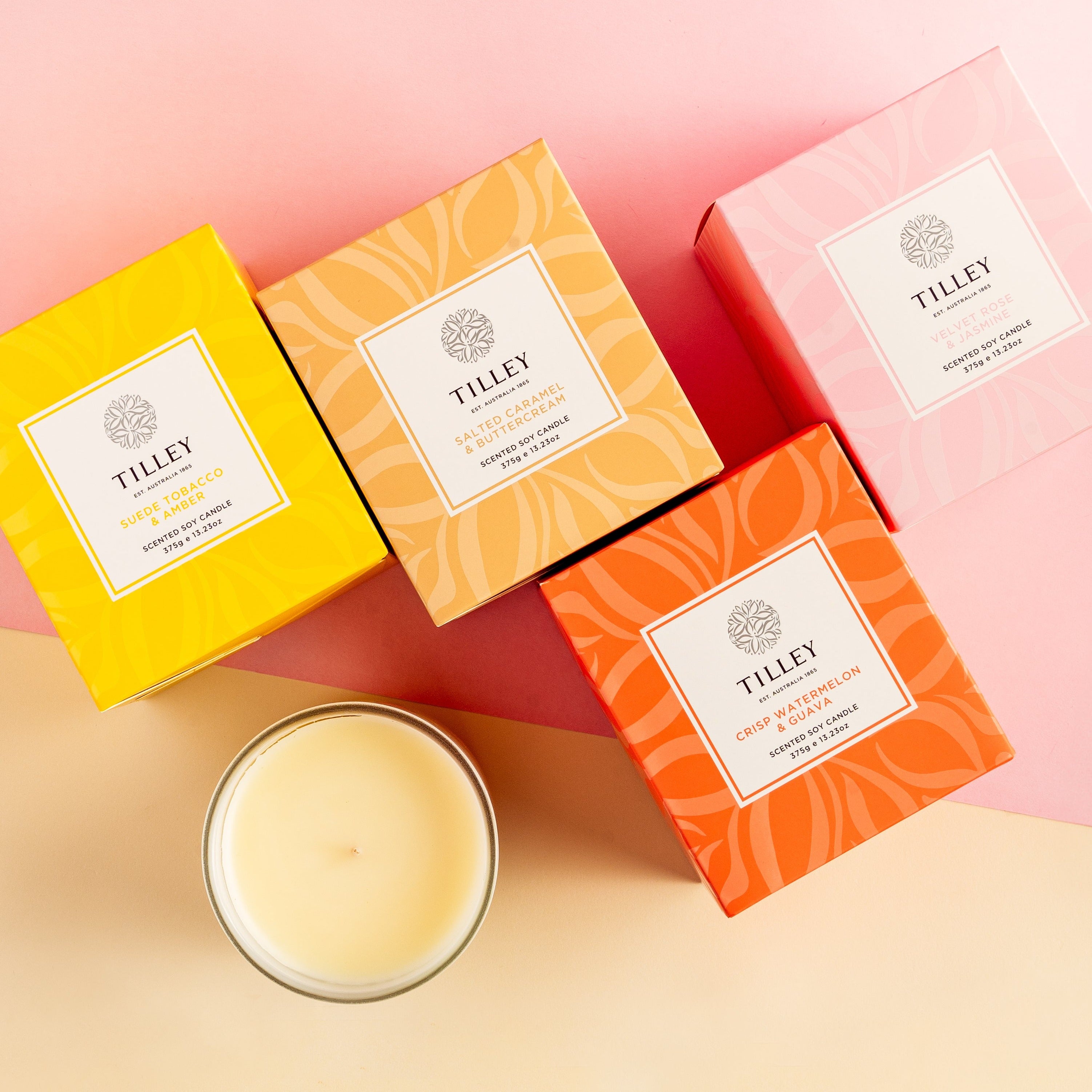 NEW Classic White Crisp Watermelon & Guava 375g Scented Soy Candle