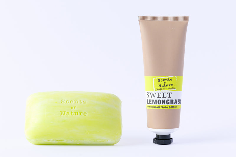 Limited Edition Vegetable Soap Bar 170g & Hand Cream 75mL Sweet Lemongrass Gift Set