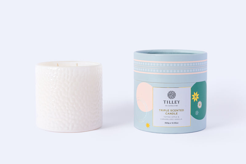 Limited Edition Triple Scented Soy Candle 350g Toffee Apple & Caramelized Vanilla