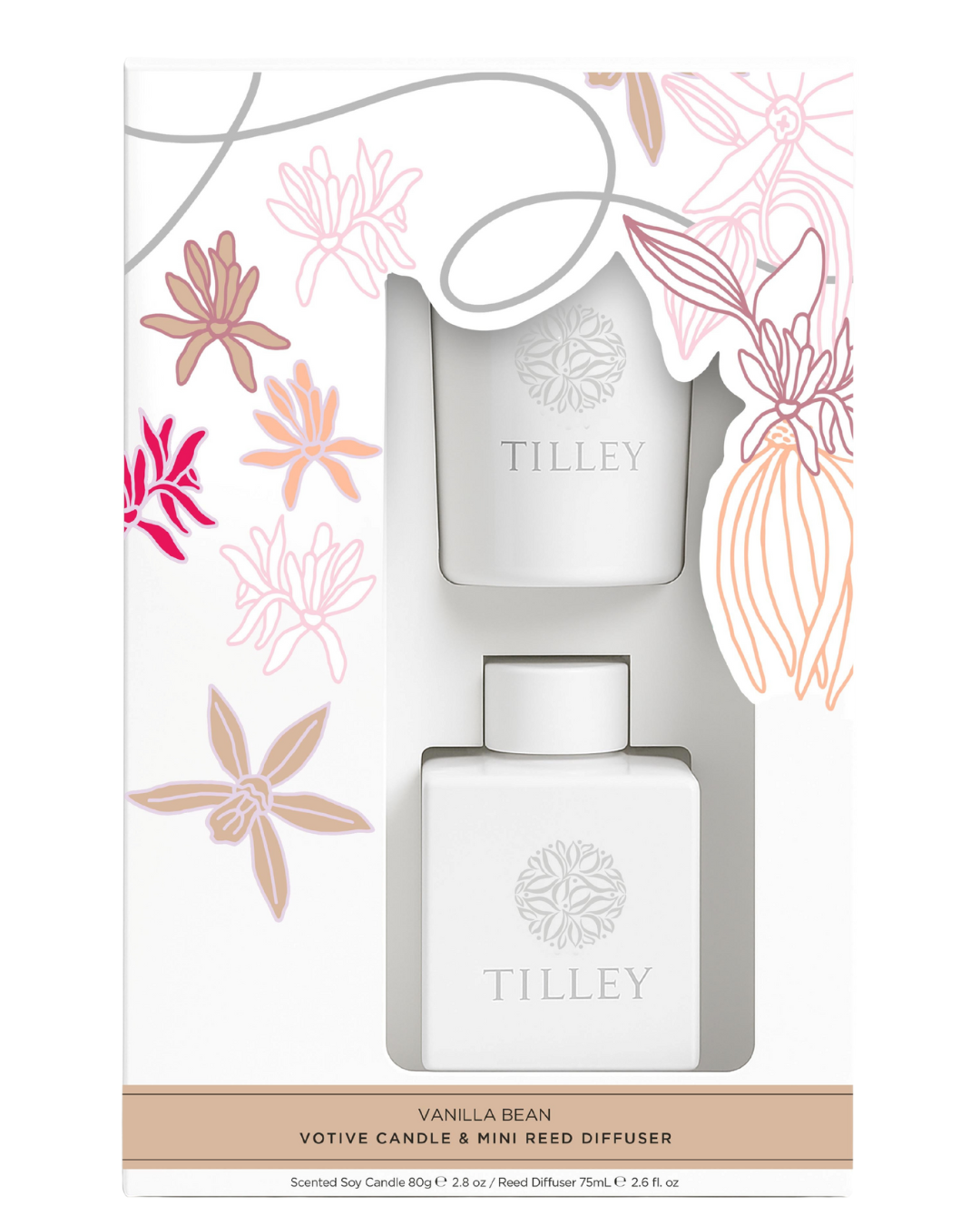 Vanilla Bean Candle & Reed Set - 80g Candle, 75mL Reed Diffuser