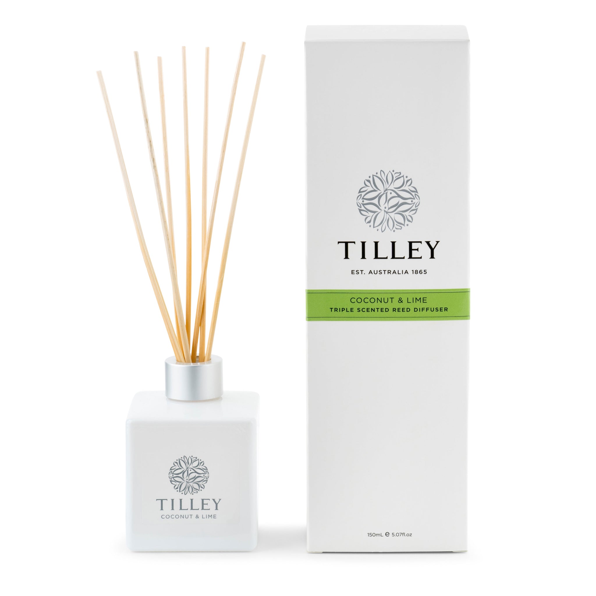 Lime & Coconut Aromatic Reed Diffuser 150ml | Tilley | Tilley Soaps