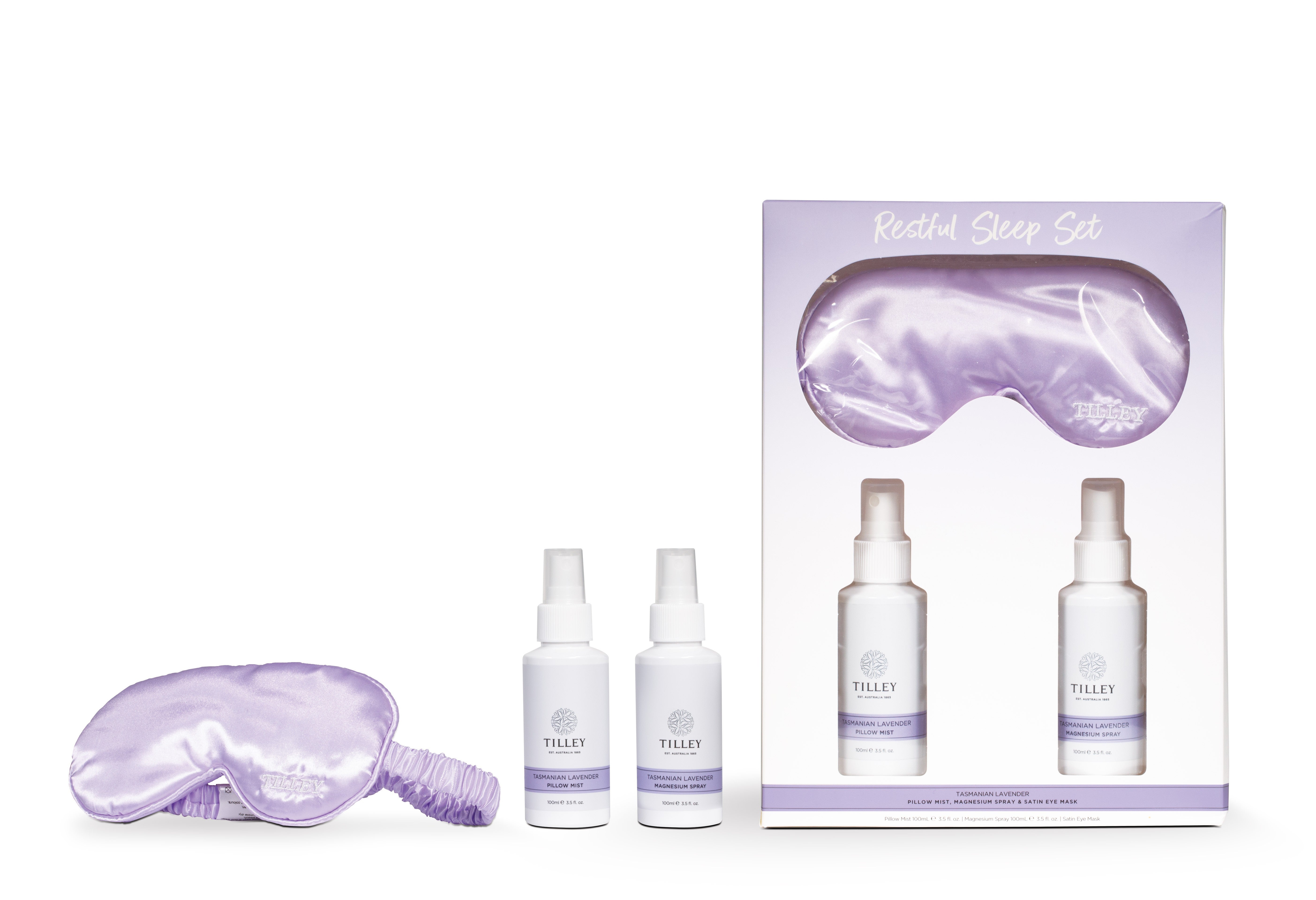 🎁 Tasmanian Lavender Restful Sleep Set - Pillow Mist, Magnesium Spray & Eye Mask (100% off)