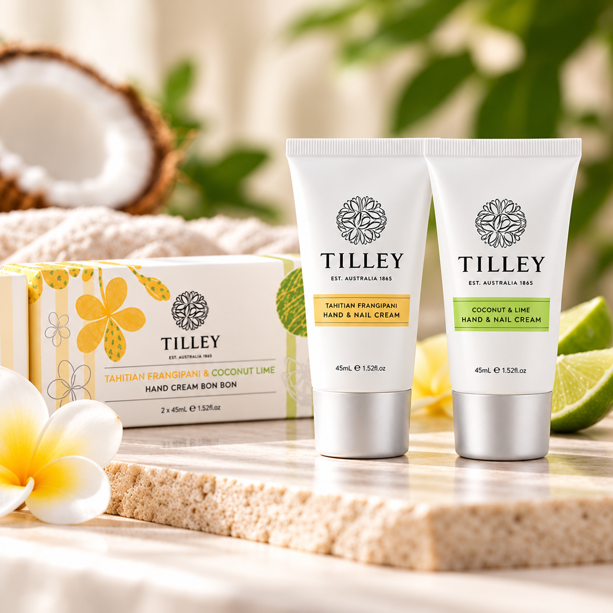 Tahitian Frangipani & Coconut Lime Hand Cream Bon Bon