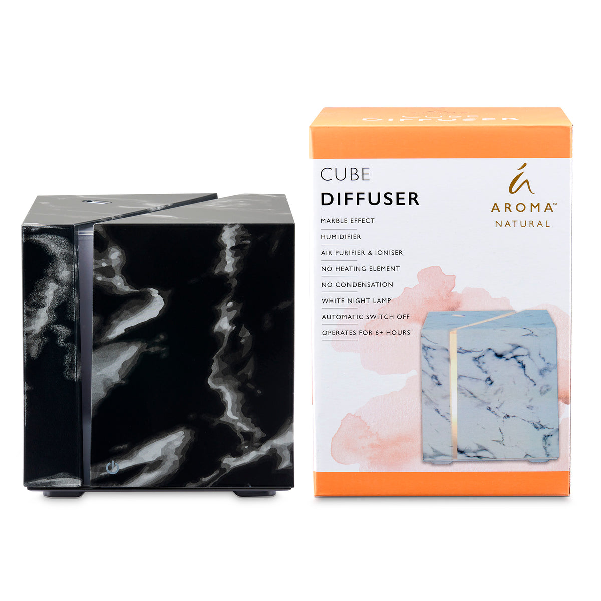 Cube Marble Effect Diffuser - Black | Tilley Soaps