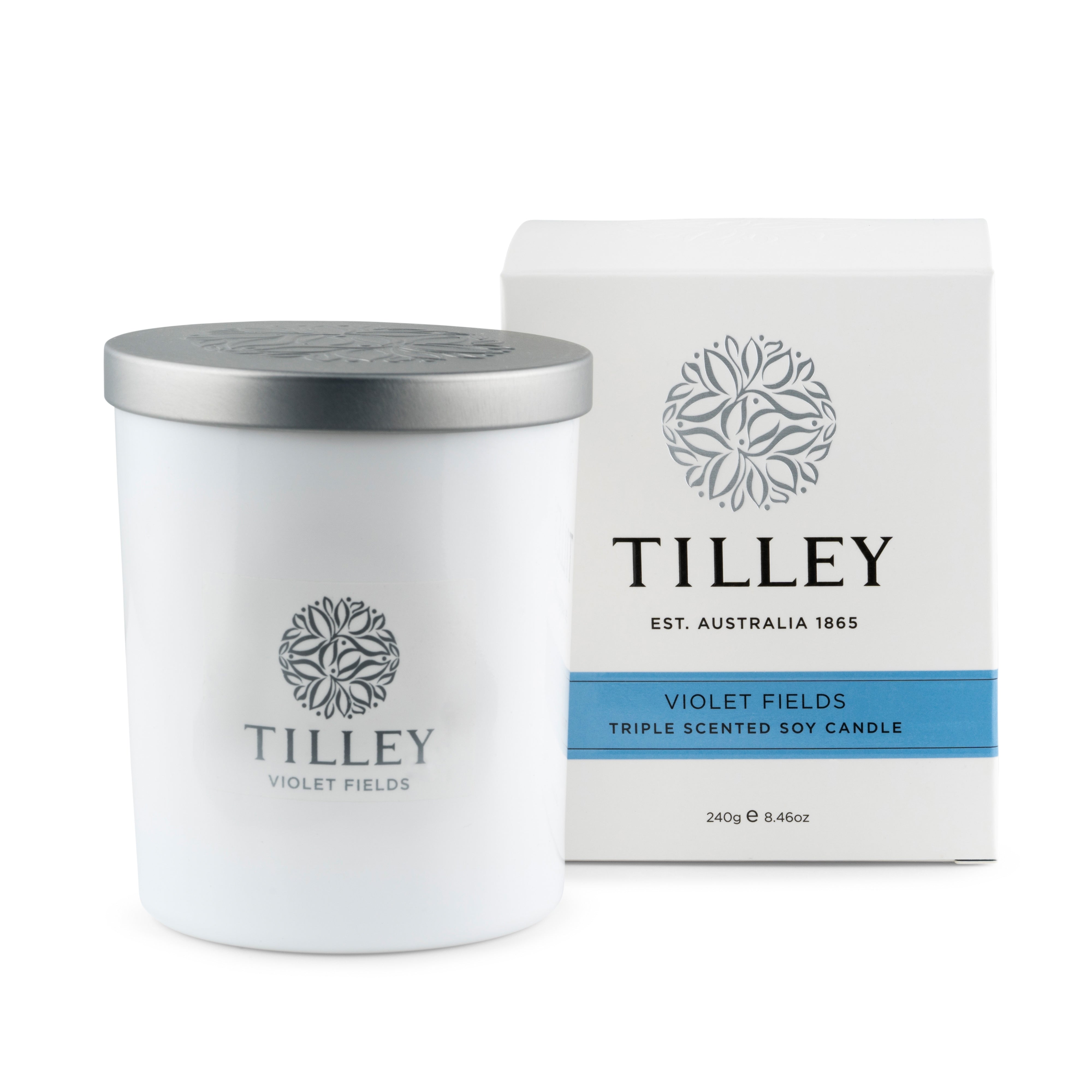 Violet Fields Soy Candle 240g / 45 Hour